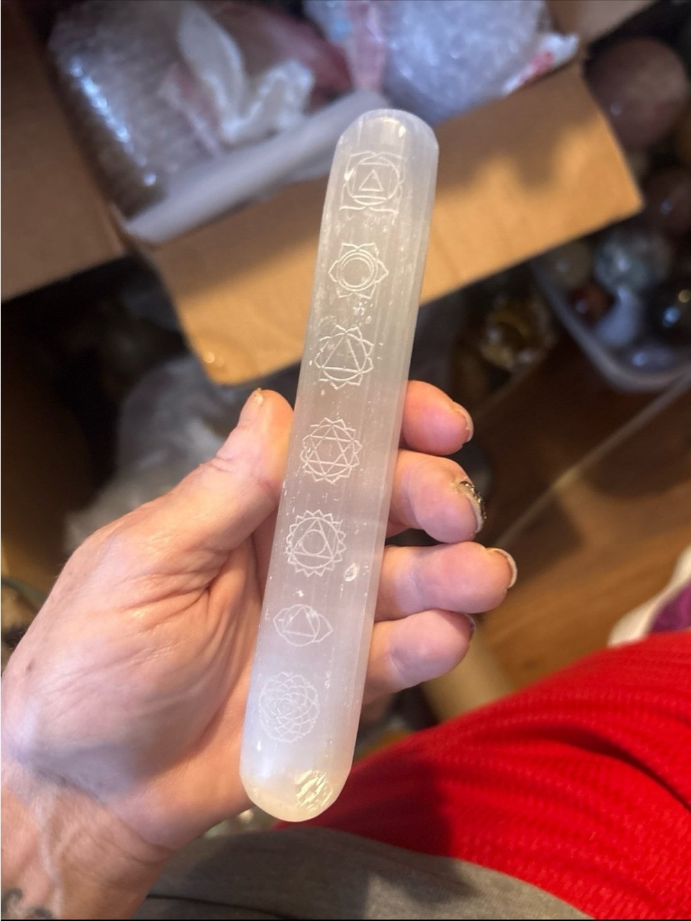 Selenite Chakra Wand - Clear Healing Crystal